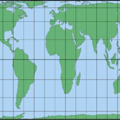 Auf der neuen Weltkarte werden die Flächen maßstabsgetreu dargestellt: Auf Kosten der Winkelgenauigkeit. Die Karte wird auch Peters-Projektion genannt, da sie auf den deutschen Historiker Arno Peters zurückzuführen ist.