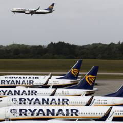 Flugzeuge des Billigfliegers Ryanair